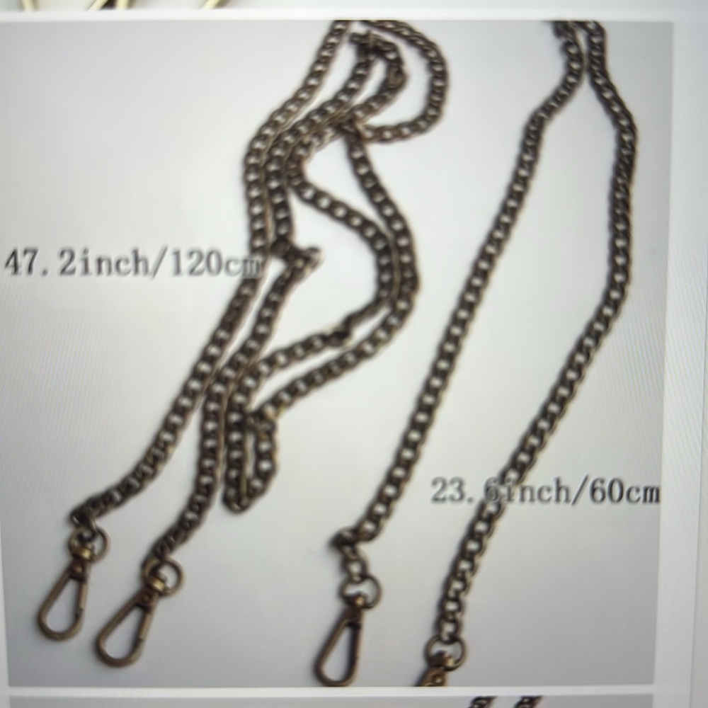 Gold,Silver,crossbody Chain Straps 47” pick one - Picture 4 of 4